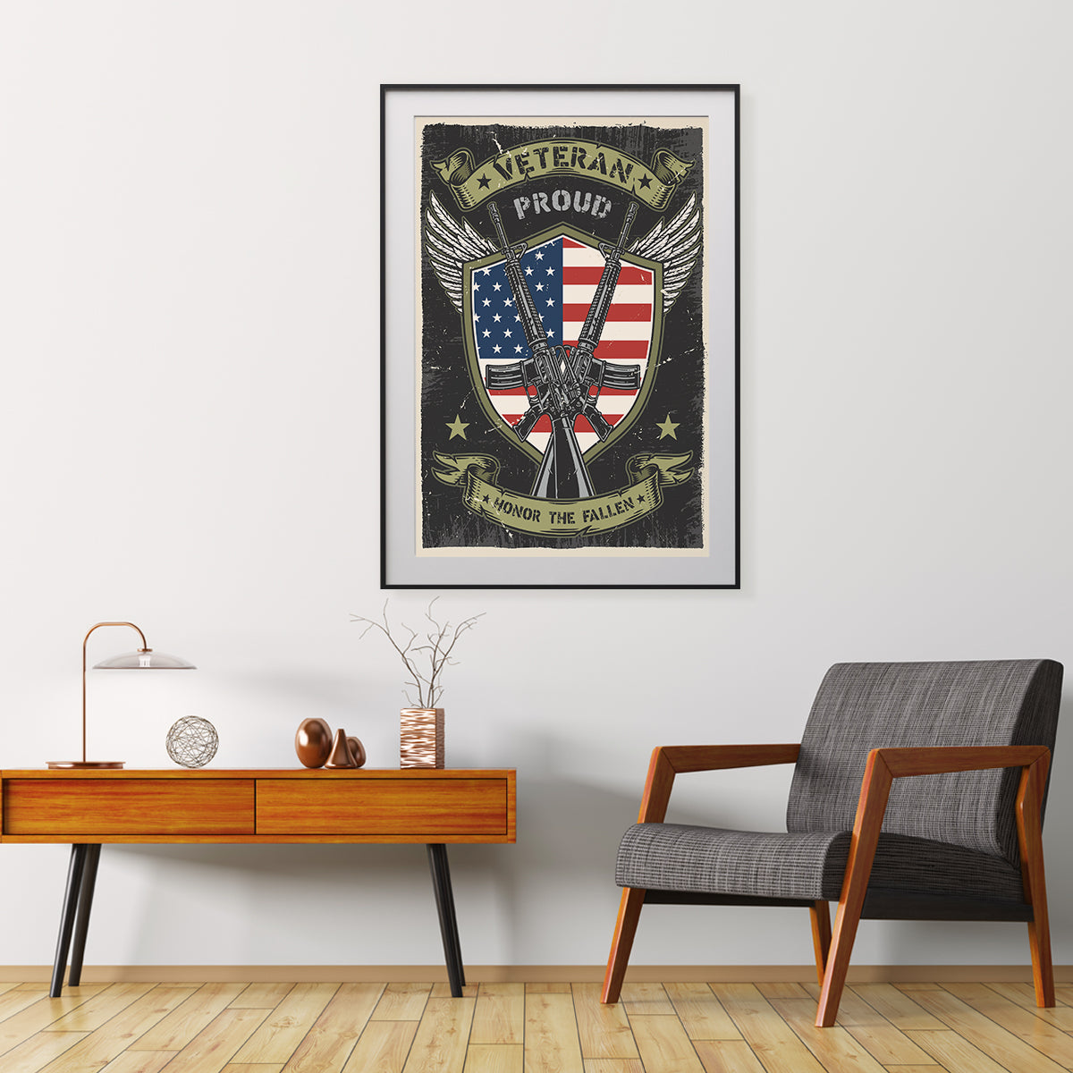 Veteran Proud American Motivational Quotes Posters-Vertical Posters NOT FRAMED-CetArt-8″x10″ inches-CetArt