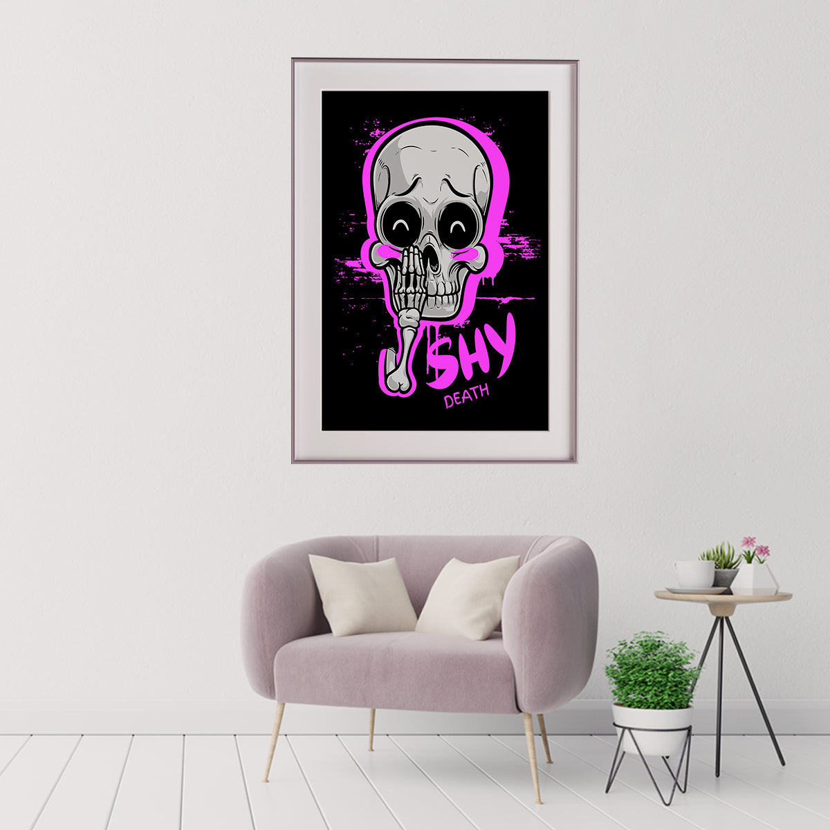 Shy Skull Posters And Wall Art Prints For Living Room-Vertical Posters NOT FRAMED-CetArt-8″x10″ inches-CetArt