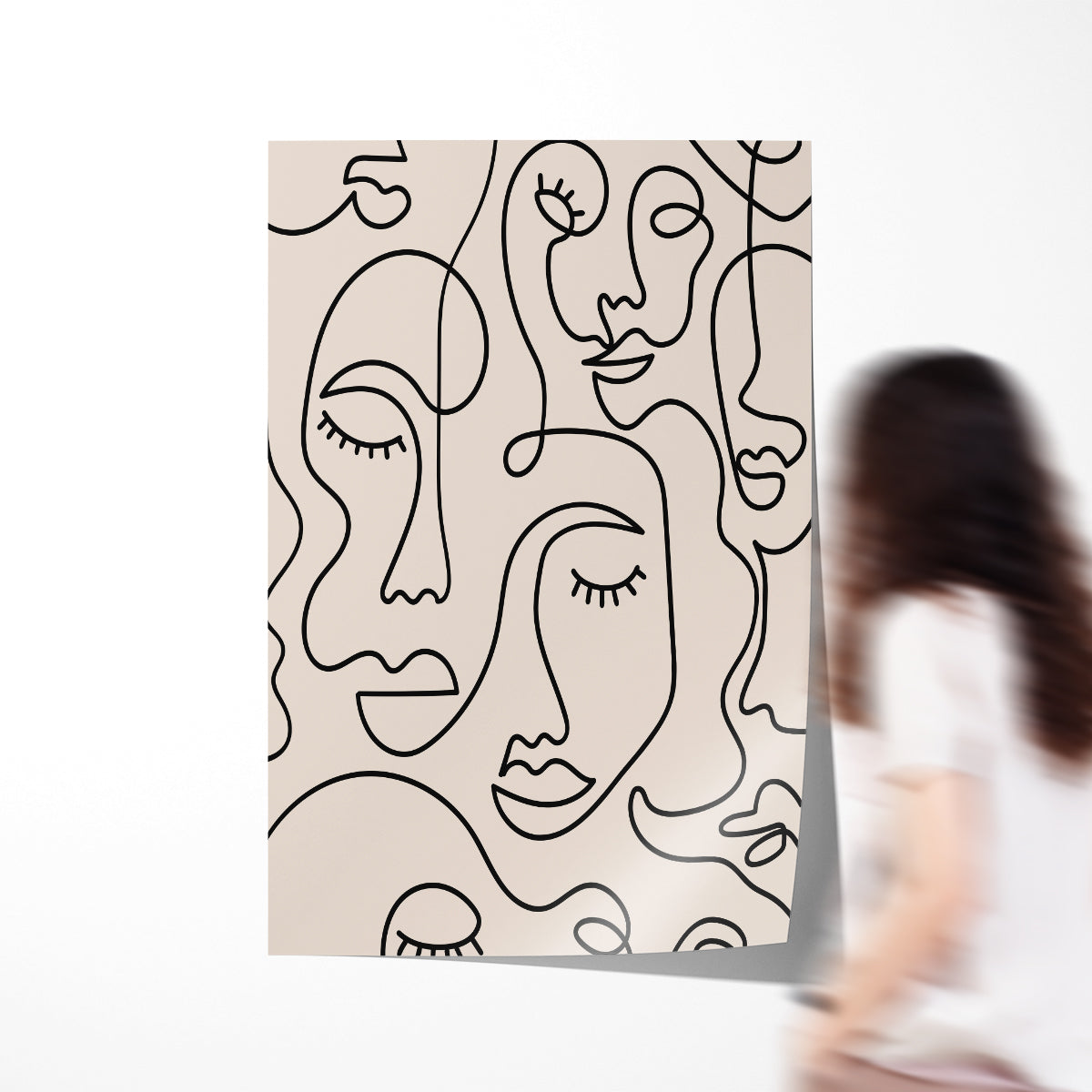 Abstract Face Line Art Poster Print Modern Wall Art-Vertical Posters NOT FRAMED-CetArt-8″x10″ inches-CetArt