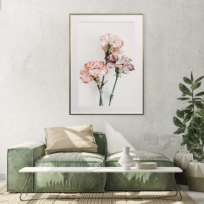 Minimalistic Pink Carnation Flowers Poster-Vertical Posters NOT FRAMED-CetArt-8″x10″ inches-CetArt