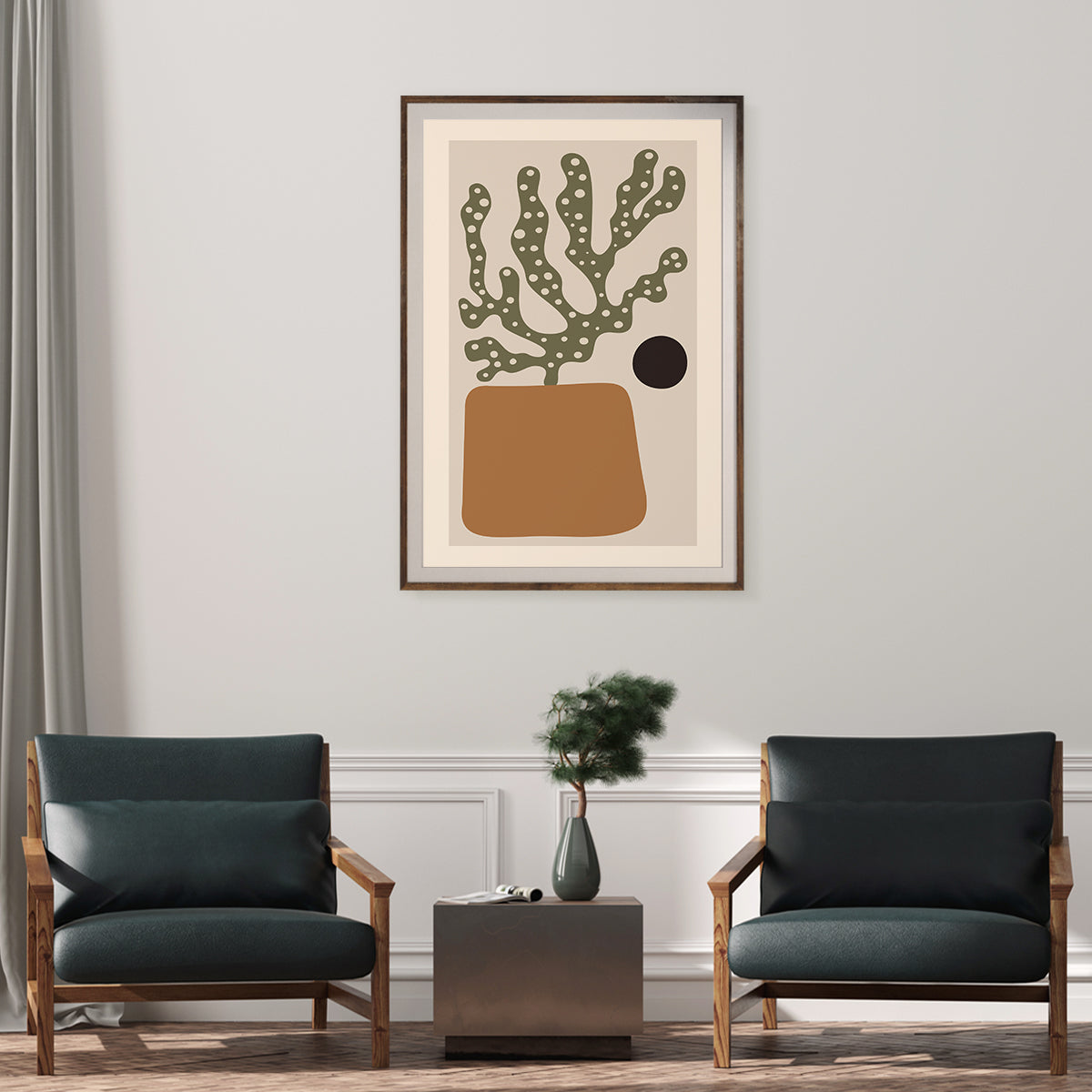 Vintage Boho Style Abstract Plant Posters And Prints-Vertical Posters NOT FRAMED-CetArt-8″x10″ inches-CetArt