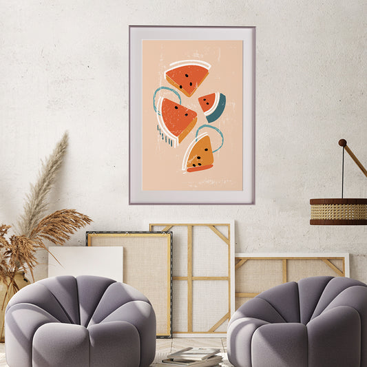 Summer Fruits Watermelon Posters Prints Wall Decor-Vertical Posters NOT FRAMED-CetArt-8″x10″ inches-CetArt