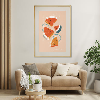 Summer Fruits Watermelon Posters Prints Wall Decor-Vertical Posters NOT FRAMED-CetArt-8″x10″ inches-CetArt