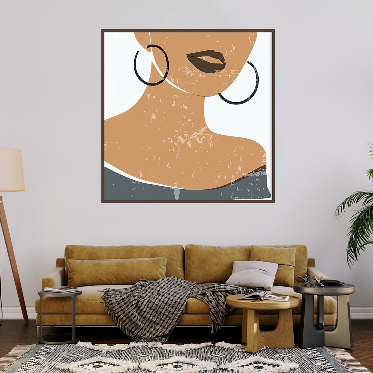 Female Face Wall Art Vintage Posters-Square Posters NOT FRAMED-CetArt-8″x8″ inches-CetArt