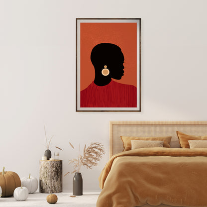 African Woman Abstract Minimalist Poster Decor-Vertical Posters NOT FRAMED-CetArt-8″x10″ inches-CetArt