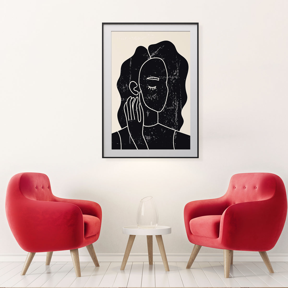 Woman Portrait Modern Abstract Art Posters-Vertical Posters NOT FRAMED-CetArt-8″x10″ inches-CetArt