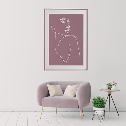 Abstract Line Art Woman Silhouette Living Rooms Posters Wall Art Prints-Vertical Posters NOT FRAMED-CetArt-8″x10″ inches-CetArt