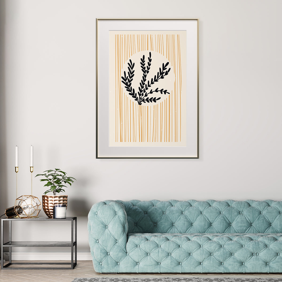 Minimalist Vintage Plant Silhouette Living Rooms Posters Wall Art Prints-Vertical Posters NOT FRAMED-CetArt-8″x10″ inches-CetArt