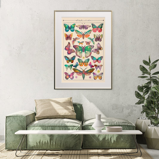 Butterfly Poster Vintage Wall Decor-Vertical Posters NOT FRAMED-CetArt-8″x10″ inches-CetArt