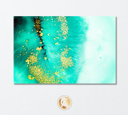 Abstract Turquoise Agate Canvas Print-Canvas Print-CetArt-1 Panel-24x16 inches-CetArt