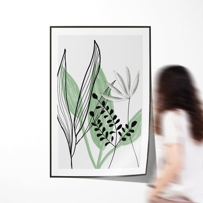 Leaf Posters Minimalist Wall Art-Vertical Posters NOT FRAMED-CetArt-8″x10″ inches-CetArt