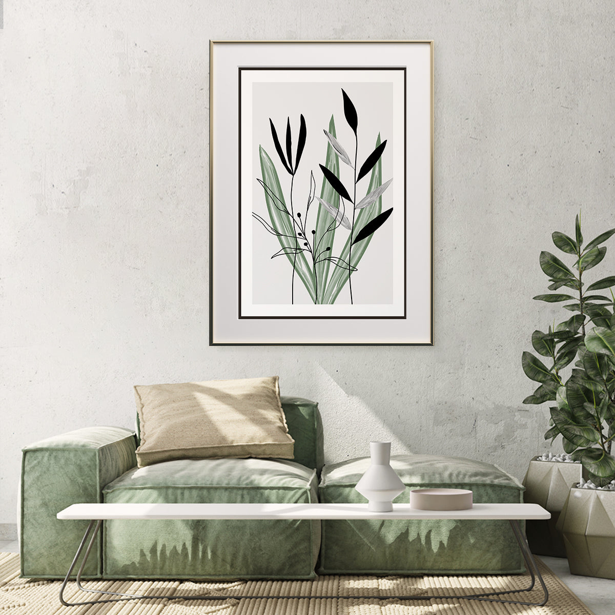 Plants and Leaves Minimalist Posters Wall Art-Vertical Posters NOT FRAMED-CetArt-8″x10″ inches-CetArt