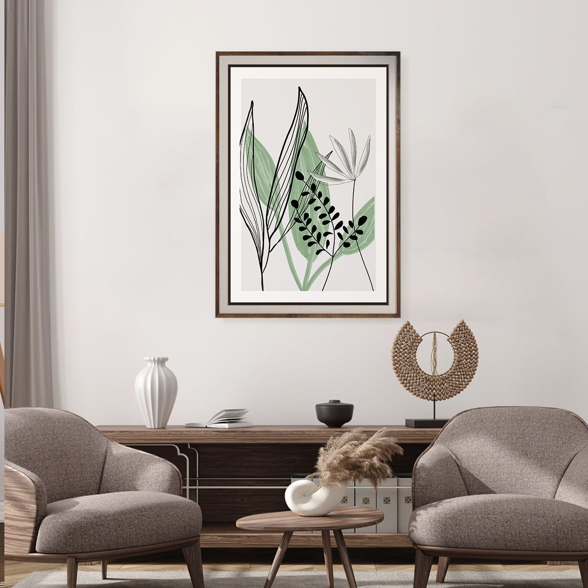 Leaf Posters Minimalist Wall Art-Vertical Posters NOT FRAMED-CetArt-8″x10″ inches-CetArt