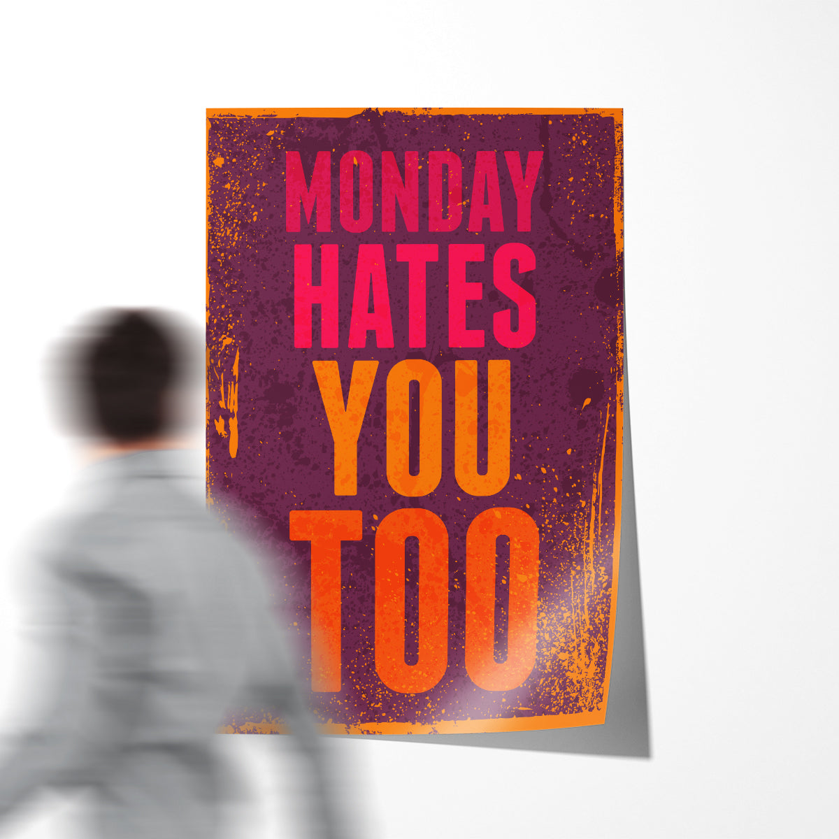 Monday Hates You Too Quote Wall Art Vintage Posters-Vertical Posters NOT FRAMED-CetArt-8″x10″ inches-CetArt