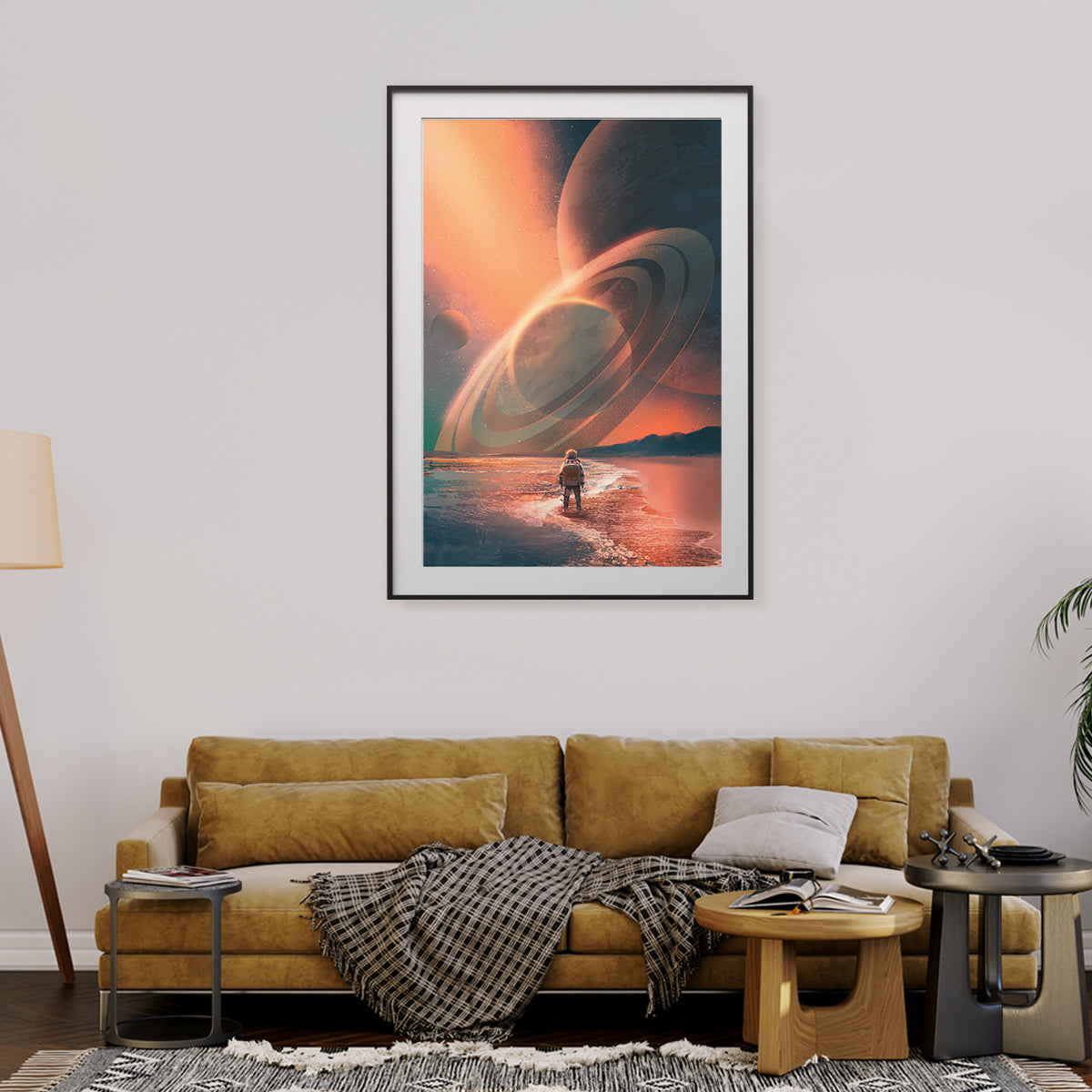 Alone Astronaut is Sea Looking Into Space Modern Art Poster-Vertical Posters NOT FRAMED-CetArt-8″x10″ inches-CetArt