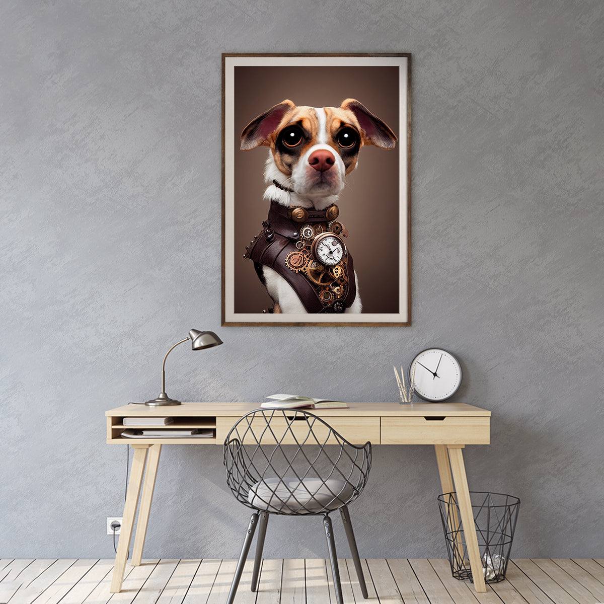 Steampunk Dog Modern Art Posters Prints-Vertical Posters NOT FRAMED-CetArt-8″x10″ inches-CetArt